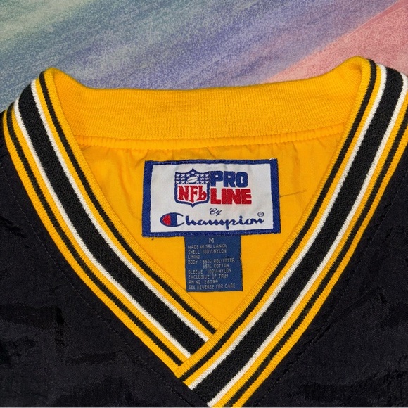 Vintage Champion NFL Pro Line Pittsburgh Steelers Pullover Wind Breaker size M - Picture 3 of 10